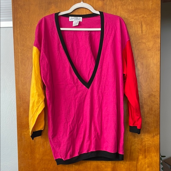 Colorful V-Neck Sweater - Picture 1 of 3